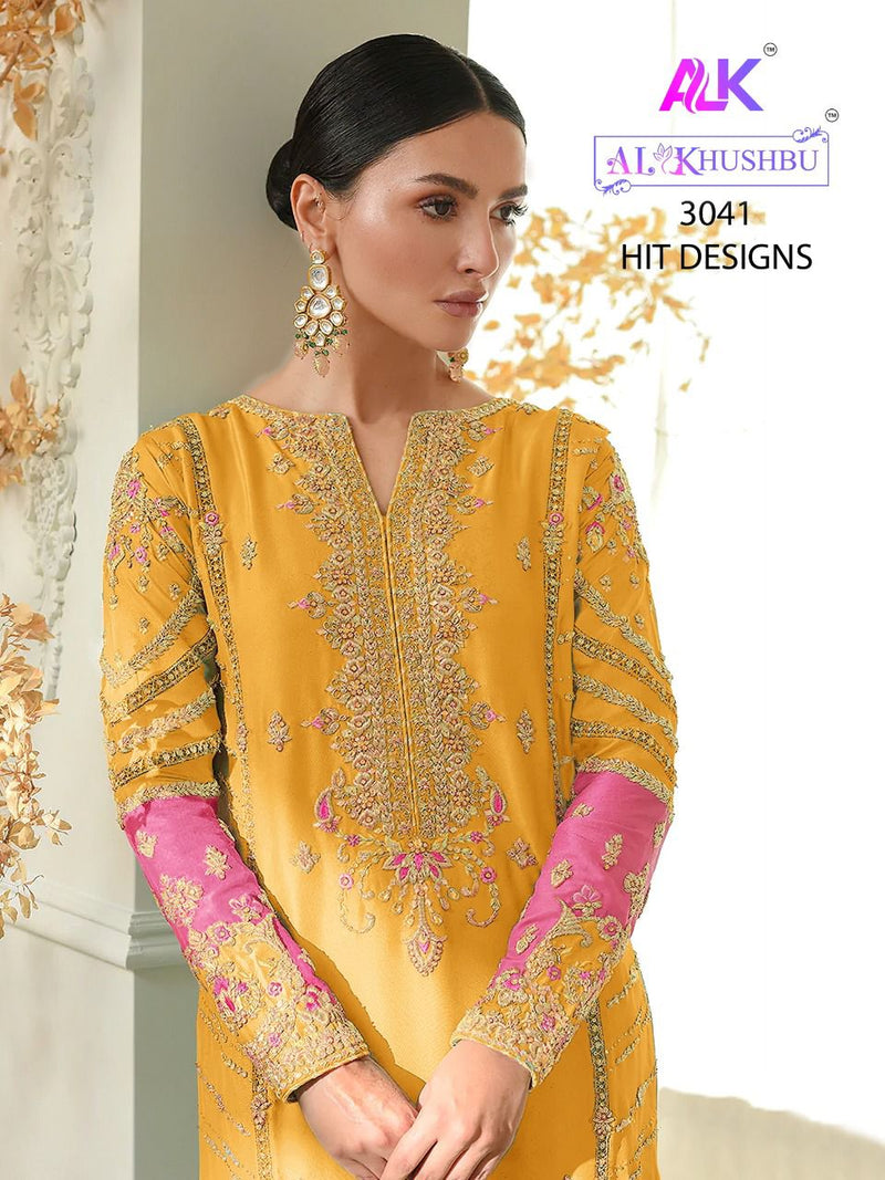 Al Khushbu Alk Dno 3041 Georgette With Beautiful Embroidery Work Stylish Designer Party Wear Salwar Kameez