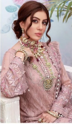 Al Khushbu Alk Dno 2015 Georgette Pakistani Style Party Wear Embroidered Salwar Suits