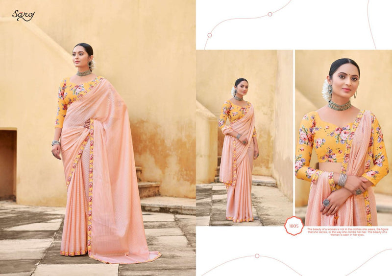Saroj Alisha Weightless Occasional Wear Exclusive Printed  Sarees