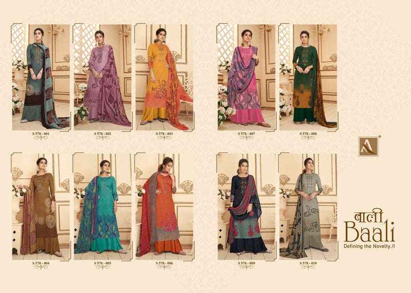 Alok Suit Baali Pure Jam Digital Party WEar Salwar Kameez With Embroidery