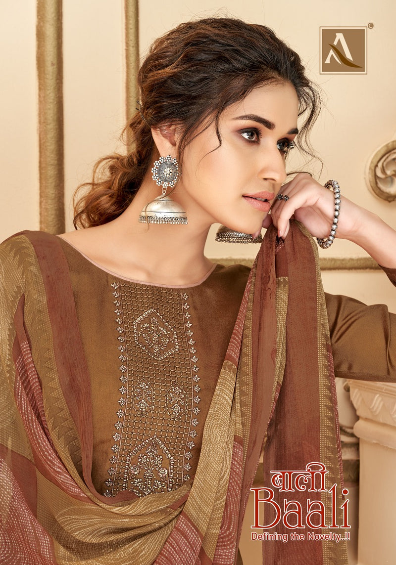 Alok Suit Baali Pure Jam Digital Party WEar Salwar Kameez With Embroidery