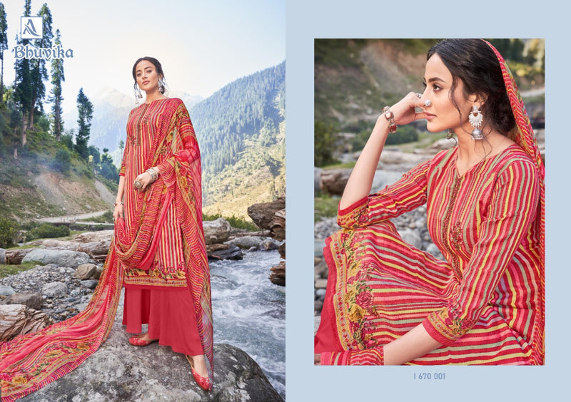 Alok Suit Bhuvika Pashmina Pure Wool Digital Print With Emboridary Work Disigner Salwar Kameez