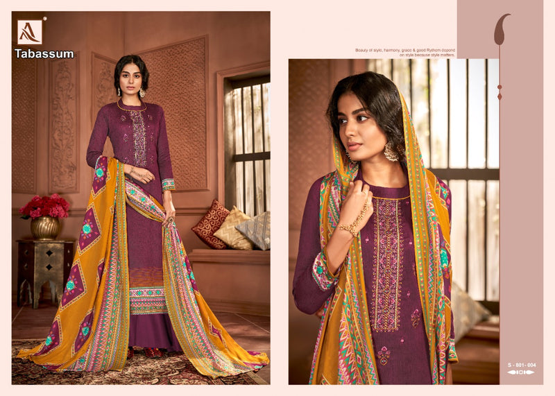 Alok Suit Tabassum Pure Jam Digital Print With Embroidery Work Casual Wear Salwar Suits