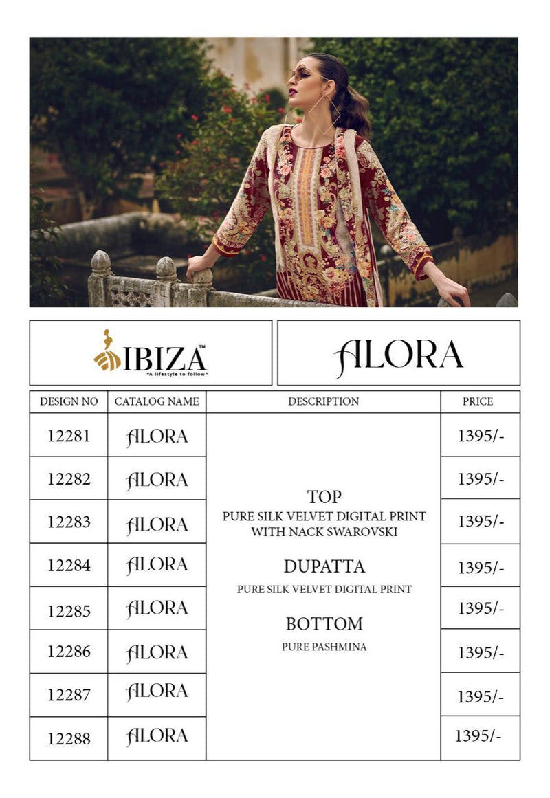 Ibiza Alora Velvet With Printed Work Stylish Designer Pakistani Salwar Kameez