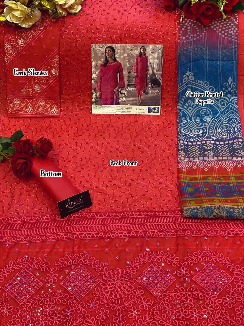 Rinaz Fashion Alzohab Cambric Cotton Fancy Salwar Suits