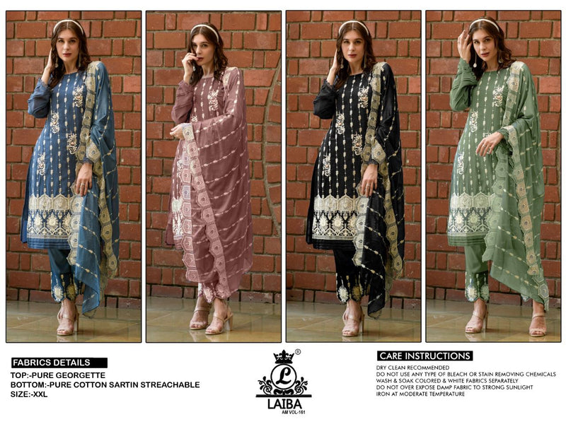 Laiba Dno Am 161 Georgette With Embroidery Work Stylish Designer Party Wear Kurti