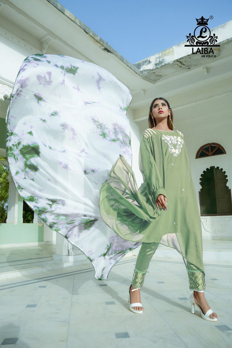 Laiba Am Vol 116 Georgette With Heavy Fancy Work Stylish Designer Beautiful Fancy Kurti