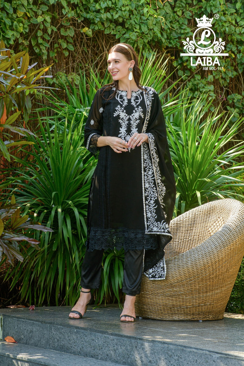 Laiba Am Vol 117 Georgette With Heavy Beautiful Work Stylish Attractive Look Fancy Kurti
