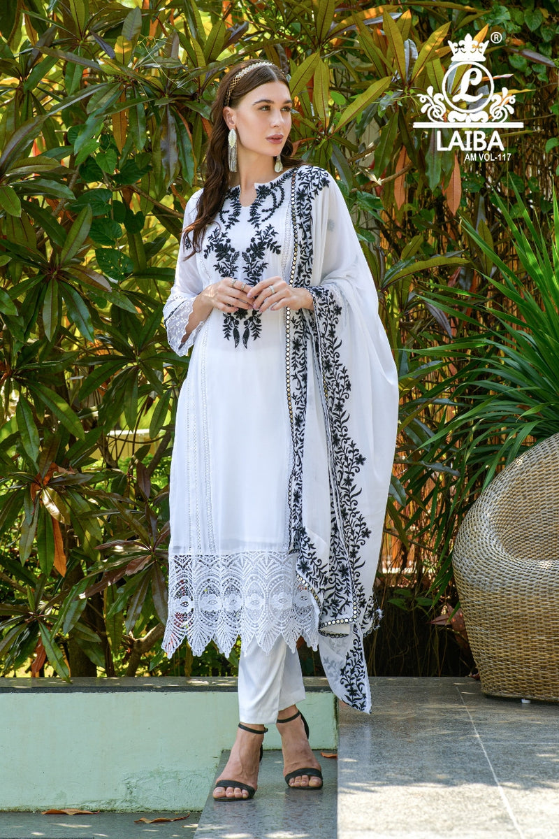 Laiba Am Vol 117 Georgette With Heavy Beautiful Work Stylish Attractive Look Fancy Kurti