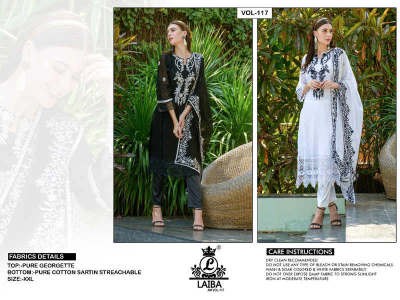 Laiba Am Vol 117 Georgette With Heavy Beautiful Work Stylish Attractive Look Fancy Kurti