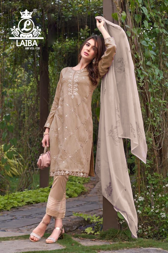 Laiba Am Vol 128 Georgette With Embroidery Work Stylish Designer Fancy Kurti
