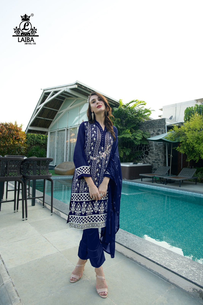 Laiba Am Vol 135 Georgette With Embroidery Work Stylish Designer Beautiful Fancy Kurti