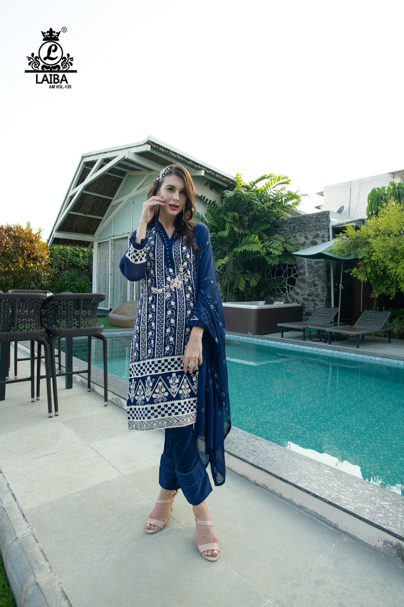 Laiba Am Vol 135 Georgette With Embroidery Work Stylish Designer Beautiful Fancy Kurti