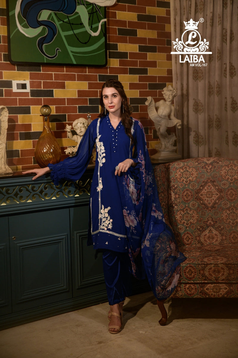 Laiba Am Vol 167 Georgette With Beautiful Work Stylish Designer Fancy Kurti