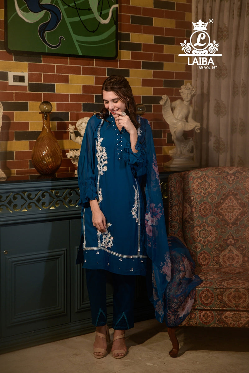 Laiba Am Vol 167 Georgette With Beautiful Work Stylish Designer Fancy Kurti