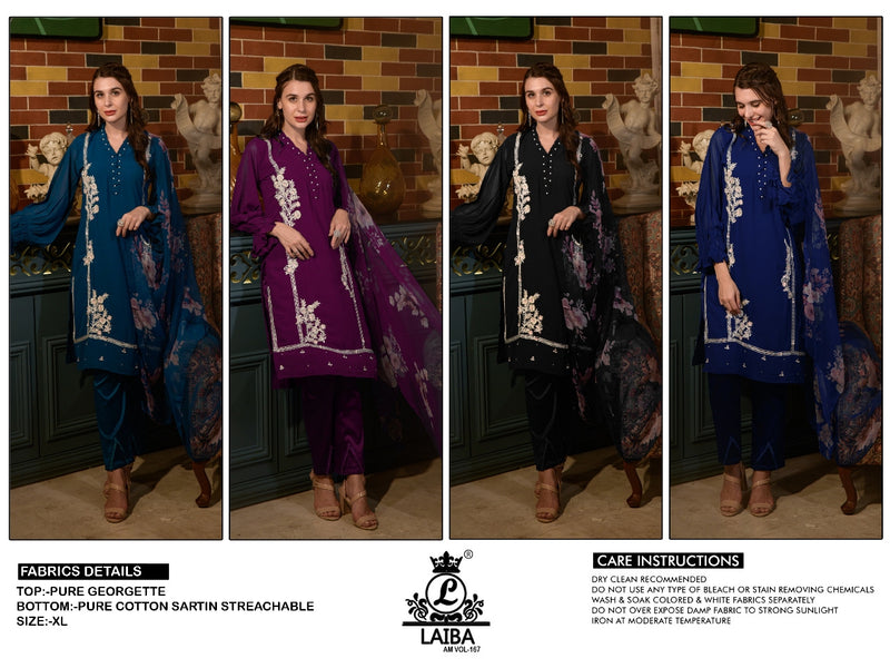Laiba Am Vol 167 Georgette With Beautiful Work Stylish Designer Fancy Kurti