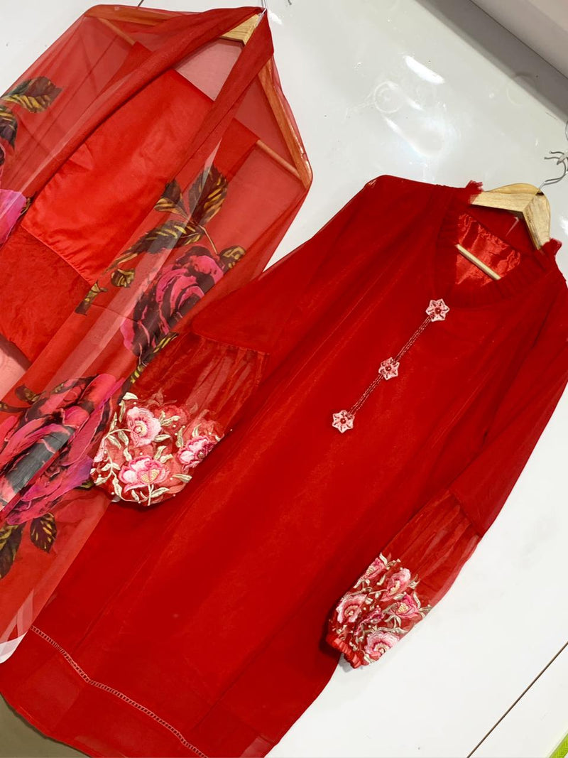 Laiba Am Vol 73 Georgette Beautiful Work Stylish Designer Party Wear Attractive Look Fancy Kurti