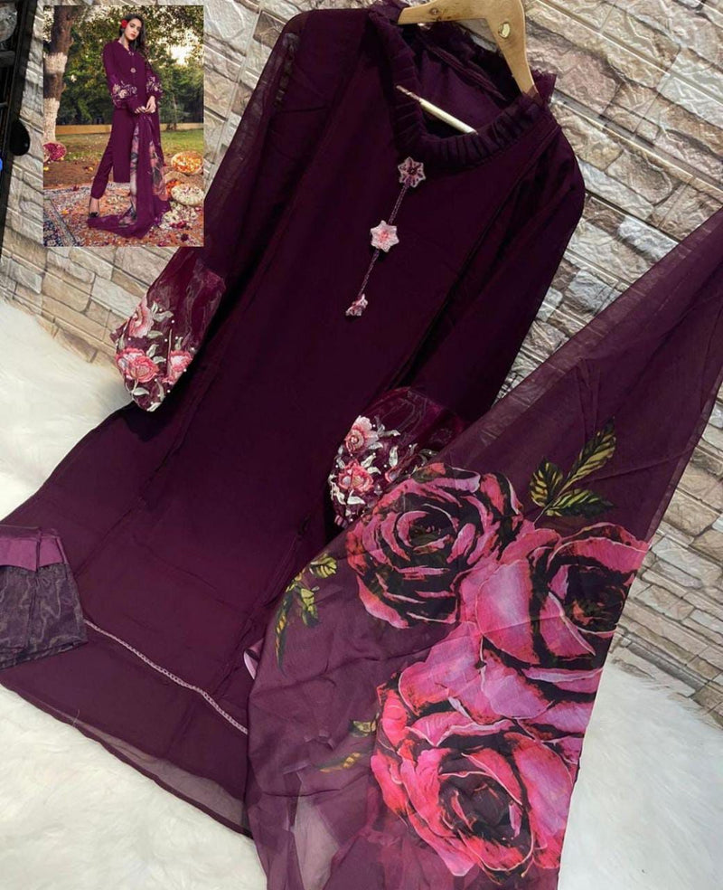 Laiba Am Vol 73 Georgette Beautiful Work Stylish Designer Party Wear Attractive Look Fancy Kurti