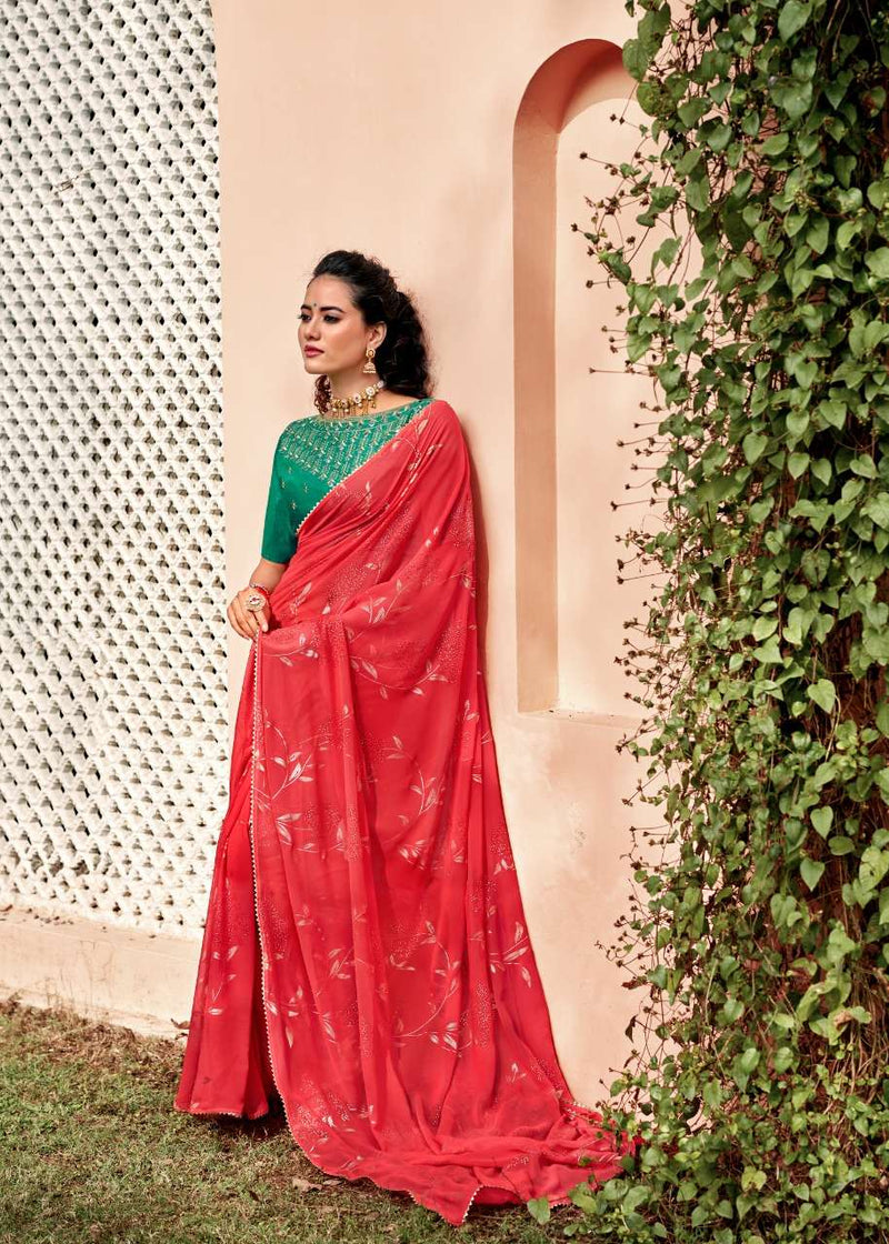 Kashvi Creation Amaira Fancy Party Wear Stylish Sarees With Gold Print