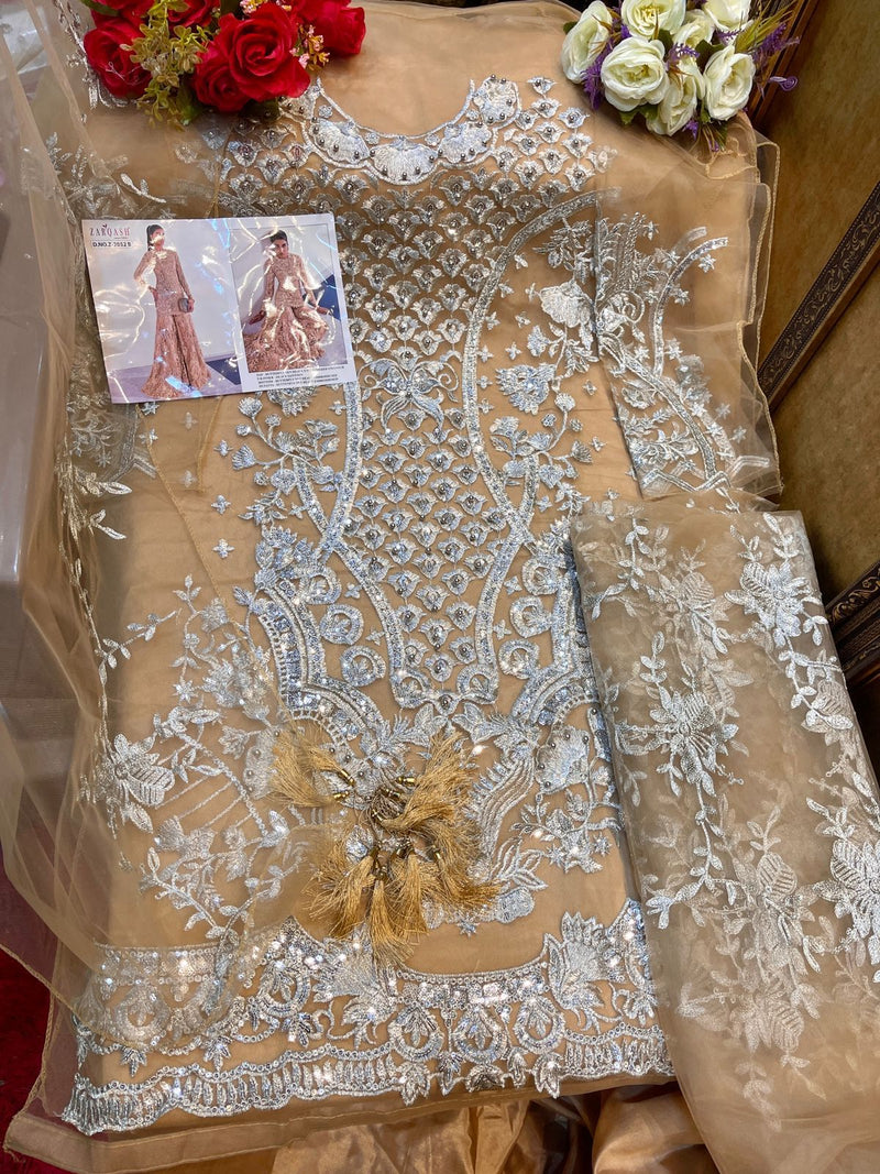 Zarqash Amalia Dn 2052 Butterfly Net With Heavy Embroidery Designer Sharara Salwar Suits