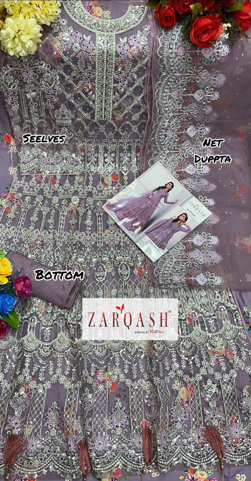 Zarqash Amalia Vol 4 Butterfly Net Heavy Embroidered Designer Pakistani Style Wedding Wear Salwar Suits