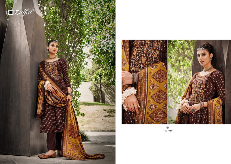Zulfat Amanda Pashmina with Exclusive Embroidery Work Stylish Designer Casual Wear Salwar suit