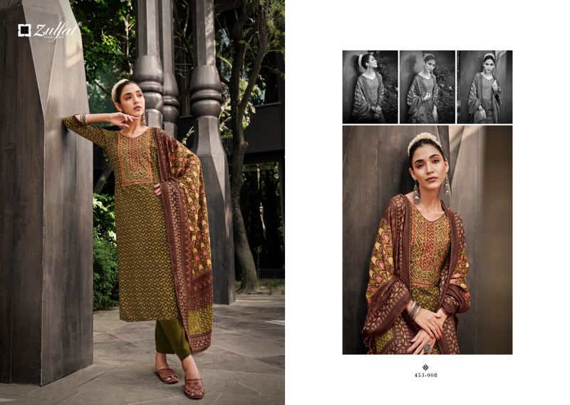 Zulfat Amanda Pashmina with Exclusive Embroidery Work Stylish Designer Casual Wear Salwar suit