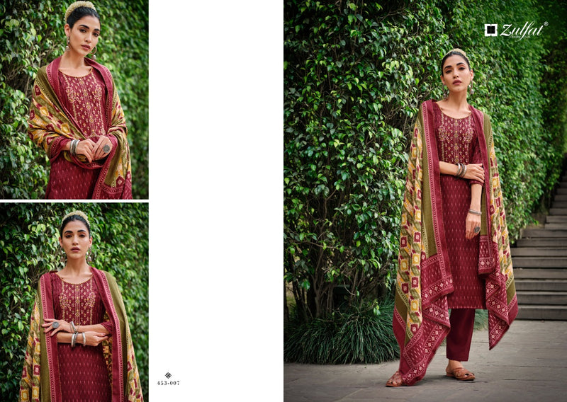 Zulfat Amanda Pashmina with Exclusive Embroidery Work Stylish Designer Casual Wear Salwar suit