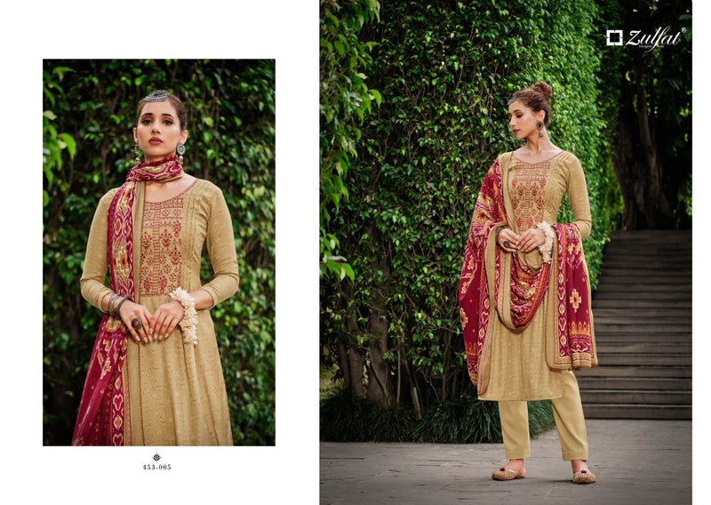 Zulfat Amanda Pashmina with Exclusive Embroidery Work Stylish Designer Casual Wear Salwar suit
