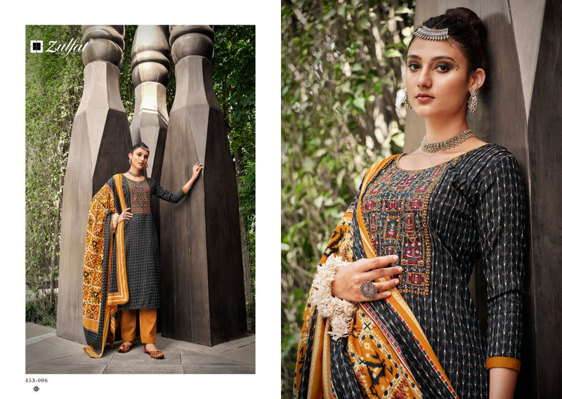 Zulfat Amanda Pashmina with Exclusive Embroidery Work Stylish Designer Casual Wear Salwar suit