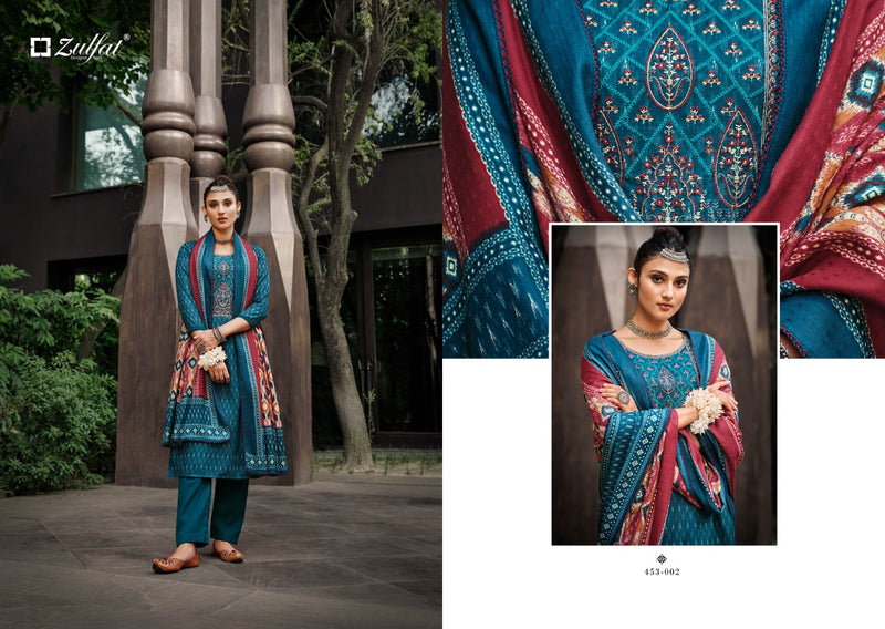 Zulfat Amanda Pashmina with Exclusive Embroidery Work Stylish Designer Casual Wear Salwar suit