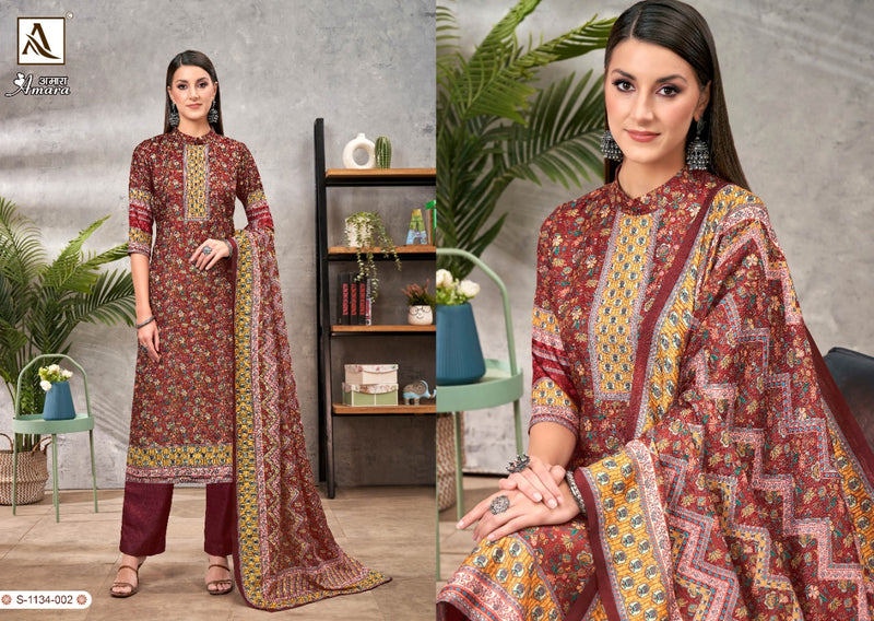 Alok Suit Amara Pashmina With Beautiful Digital Print Work Stylish Designer Casual Look Salwar Suit
