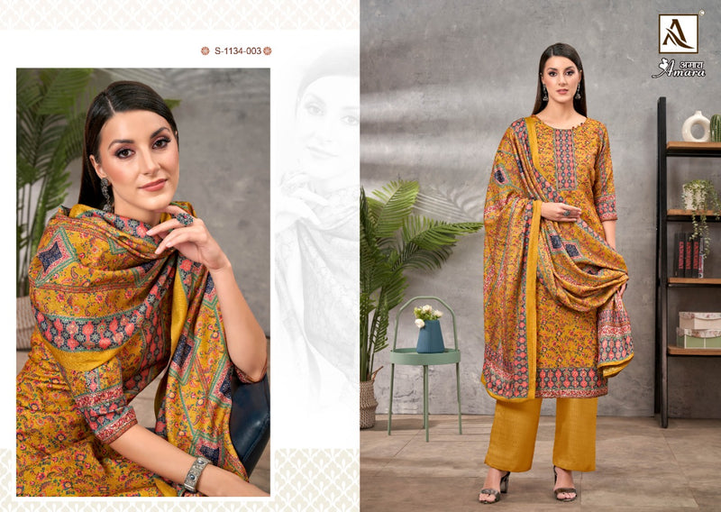 Alok Suit Amara Pashmina With Beautiful Digital Print Work Stylish Designer Casual Look Salwar Suit