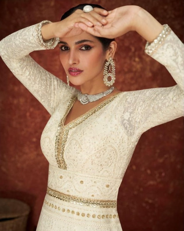 Sayuri Designer Ameera Georgette Designer Ready Made Wedding Wear Salwar Suits