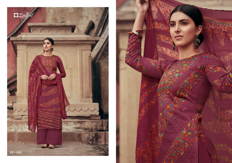 Zulfat Designer Suits Amira Pure Heavy Jam Cotton Digital Printed Designer Salwar Kameez