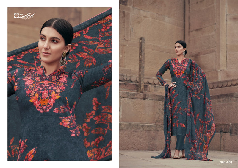 Zulfat Designer Suits Amira Pure Heavy Jam Cotton Digital Printed Designer Salwar Kameez