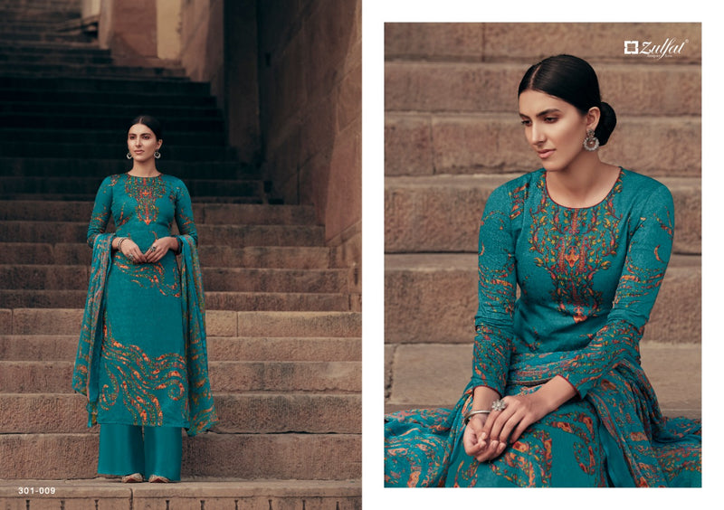Zulfat Designer Suits Amira Pure Heavy Jam Cotton Digital Printed Designer Salwar Kameez