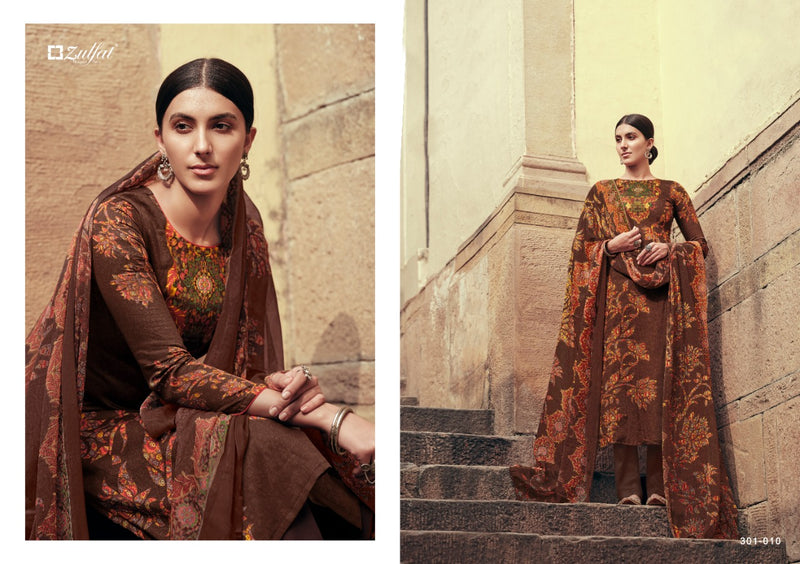 Zulfat Designer Suits Amira Pure Heavy Jam Cotton Digital Printed Designer Salwar Kameez