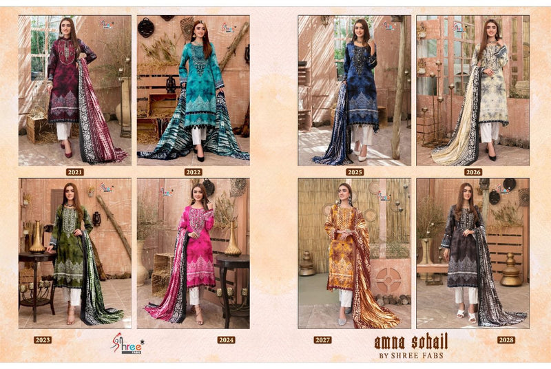 Shree Fab Amna Sohail Pure Cotton Printed Party Wear Salwar Kameez
