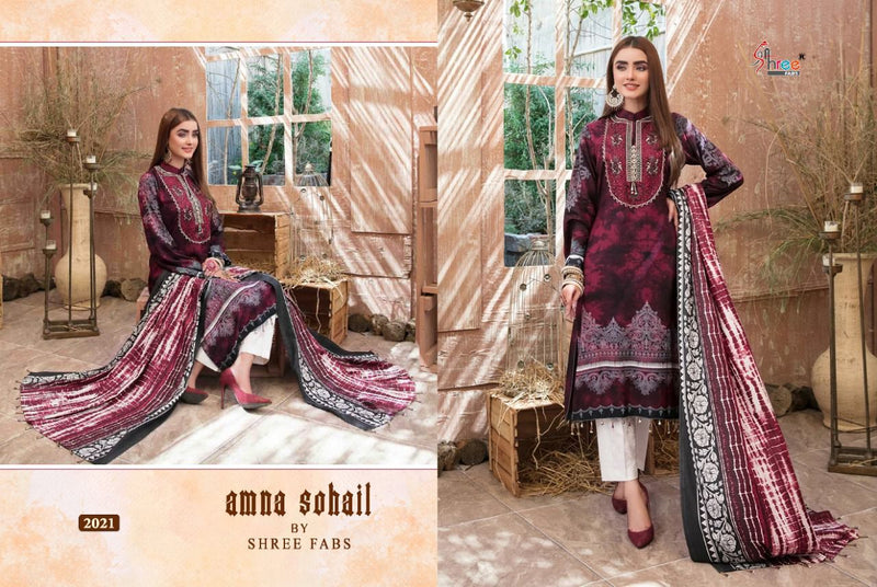 Shree Fab Amna Sohail Pure Cotton Printed Party Wear Salwar Kameez