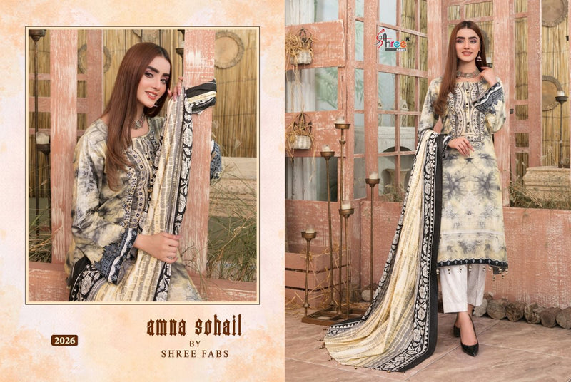Shree Fab Amna Sohail Pure Cotton Printed Party Wear Salwar Kameez