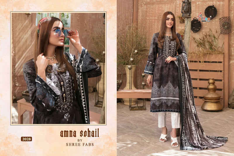 Shree Fab Amna Sohail Pure Cotton Printed Party Wear Salwar Kameez