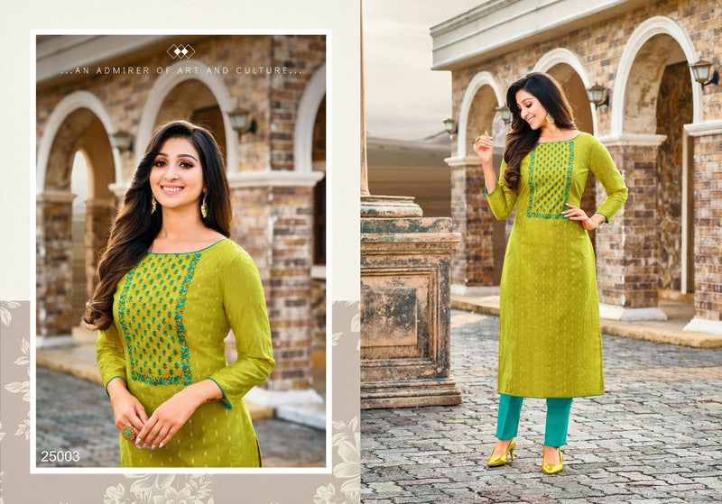 Kapil Trendz Amory Vol 3 Modal Silk Fancy Party Wear Kurtis With Embroidery Work