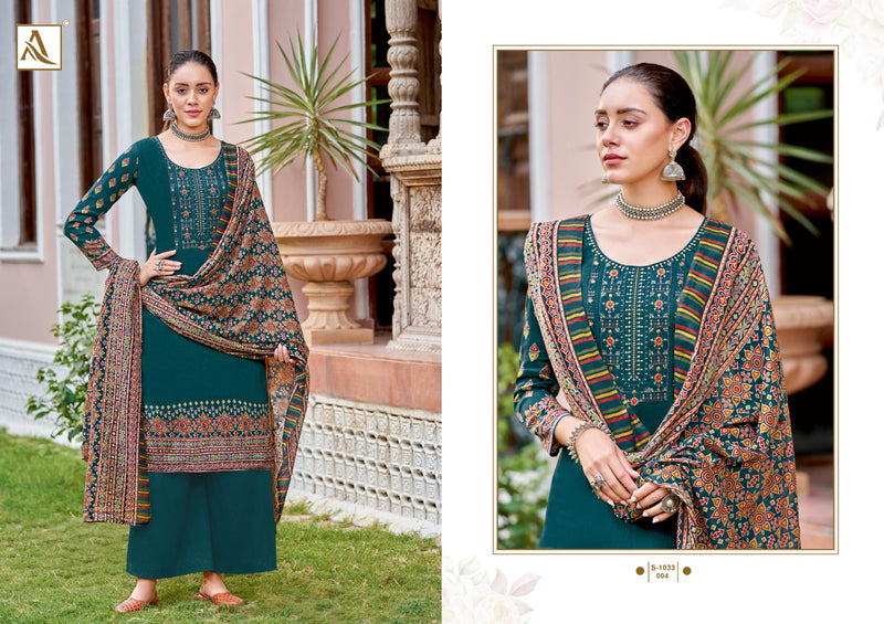 Alok Suits Anaisha Jam Cotton Digital Print Fancy Embroidery Sawrovski Diamond Work Stylish Designer Partywear Salwar Suit