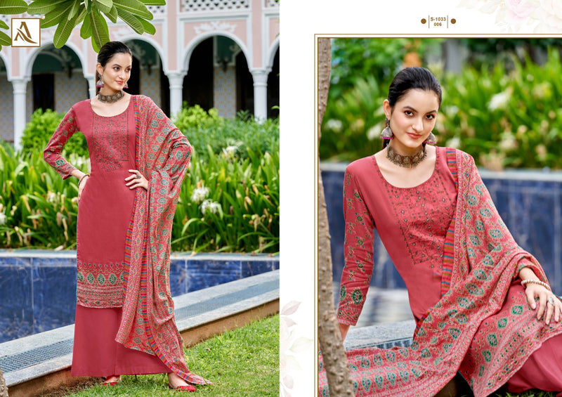 Alok Suits Anaisha Jam Cotton Digital Print Fancy Embroidery Sawrovski Diamond Work Stylish Designer Partywear Salwar Suit