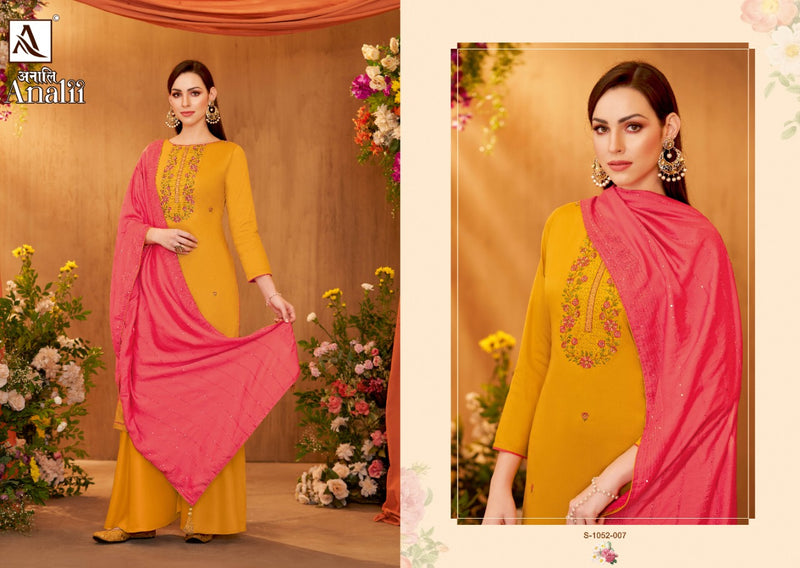 Alok Suit Analii Jam Cotton With Fancy Heavy Embroidery Work Stylish Designer Casual Wear Salwar Kameez