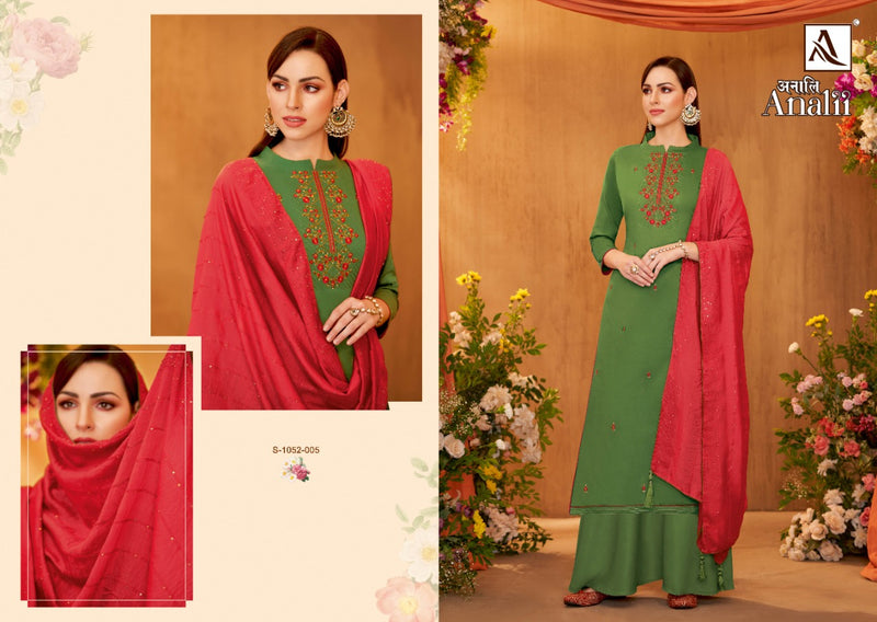 Alok Suit Analii Jam Cotton With Fancy Heavy Embroidery Work Stylish Designer Casual Wear Salwar Kameez