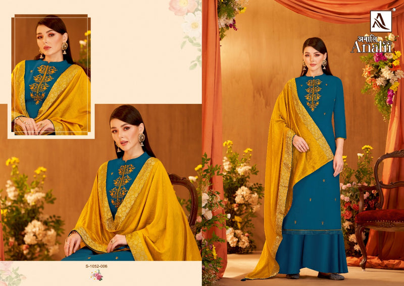 Alok Suit Analii Jam Cotton With Fancy Heavy Embroidery Work Stylish Designer Casual Wear Salwar Kameez