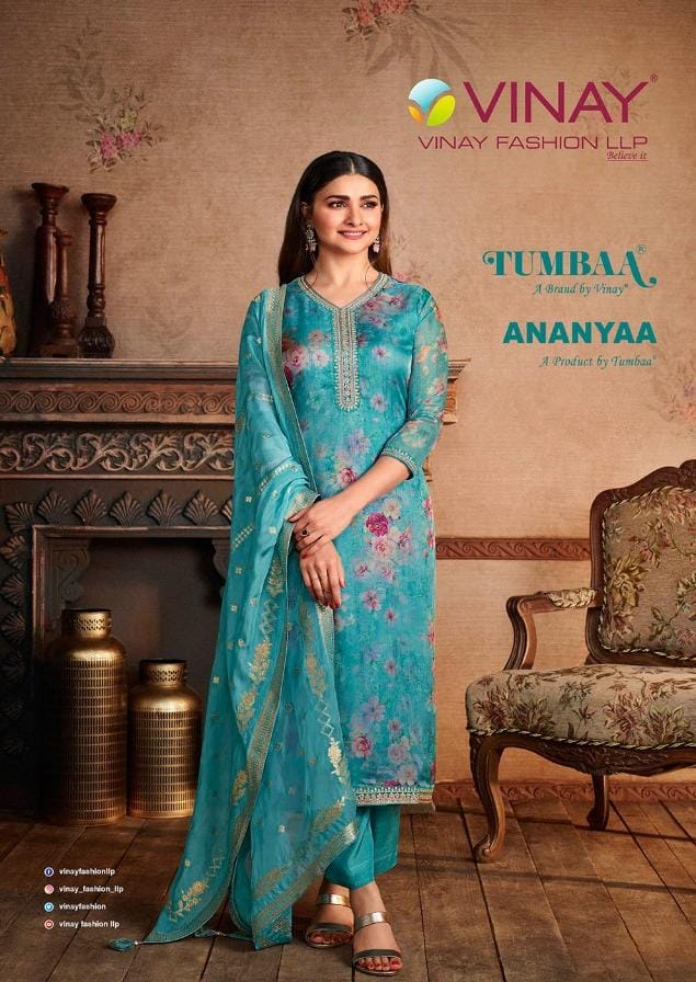 Vinay Fashion Tumbaa Ananyaa Organza With Beautiful Work Stylish Designer Fancy Kurti
