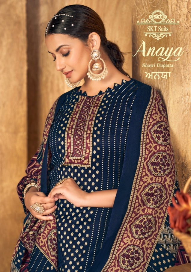 Skt Anaya Pashmina With Digital Print Work Stylish Designer Fancy Salwar Kameez